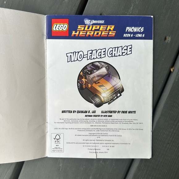 Super heroes- Two-face chase phonics book 6- long a - Picture 2 of 9